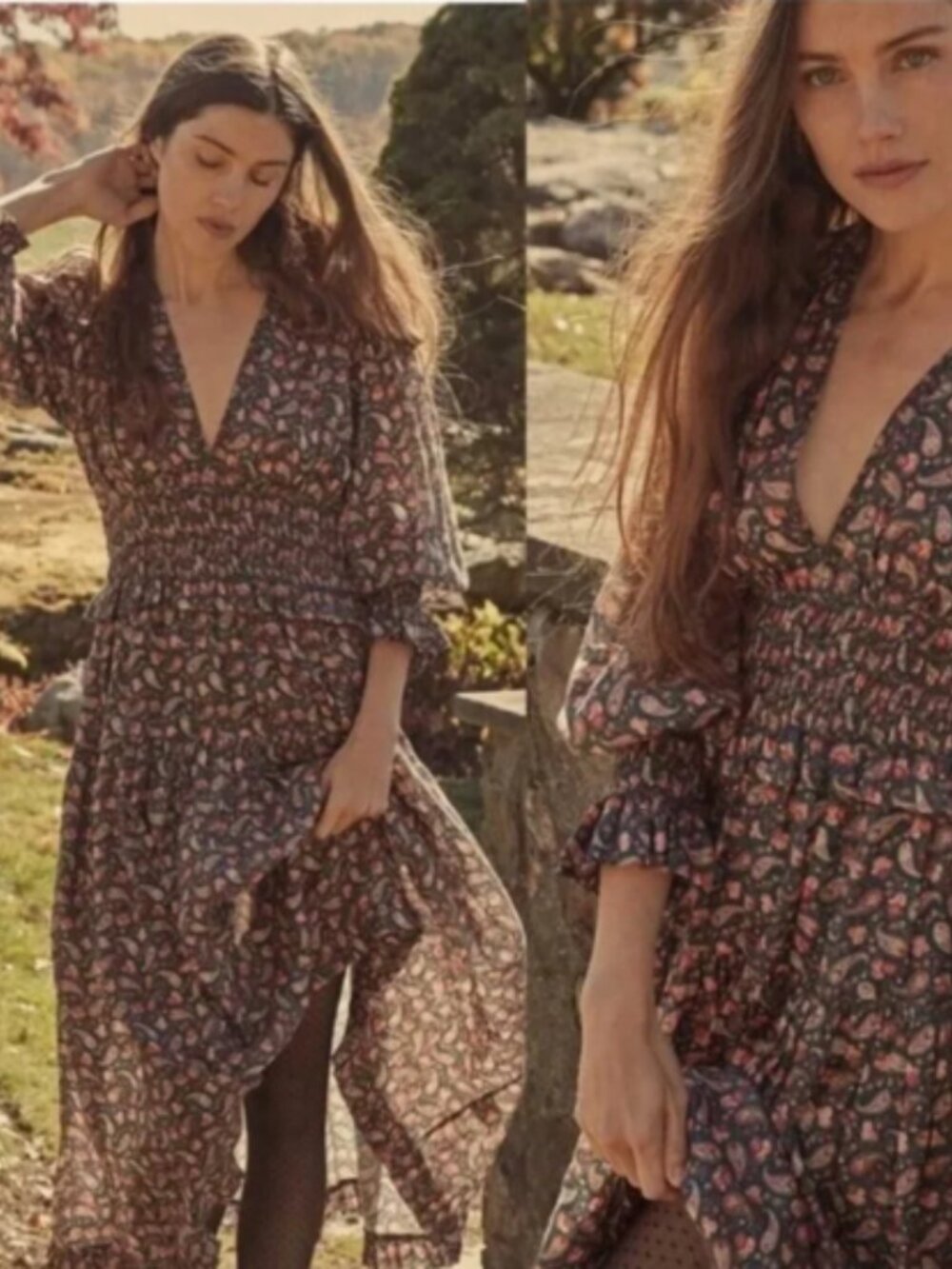 Doen Cecily Floral Print Long Dress